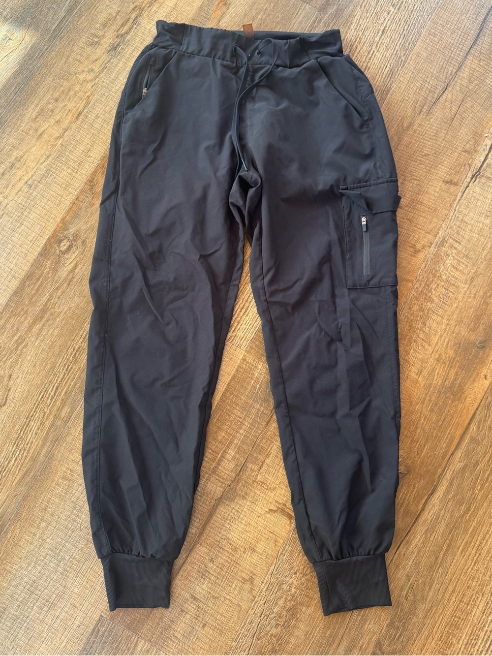 Mono B Black Cargo Jogger Pants with Zipper Pocket